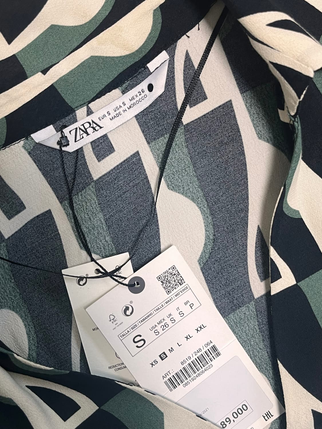 자라 패턴 브라우스 s  상품이미지2