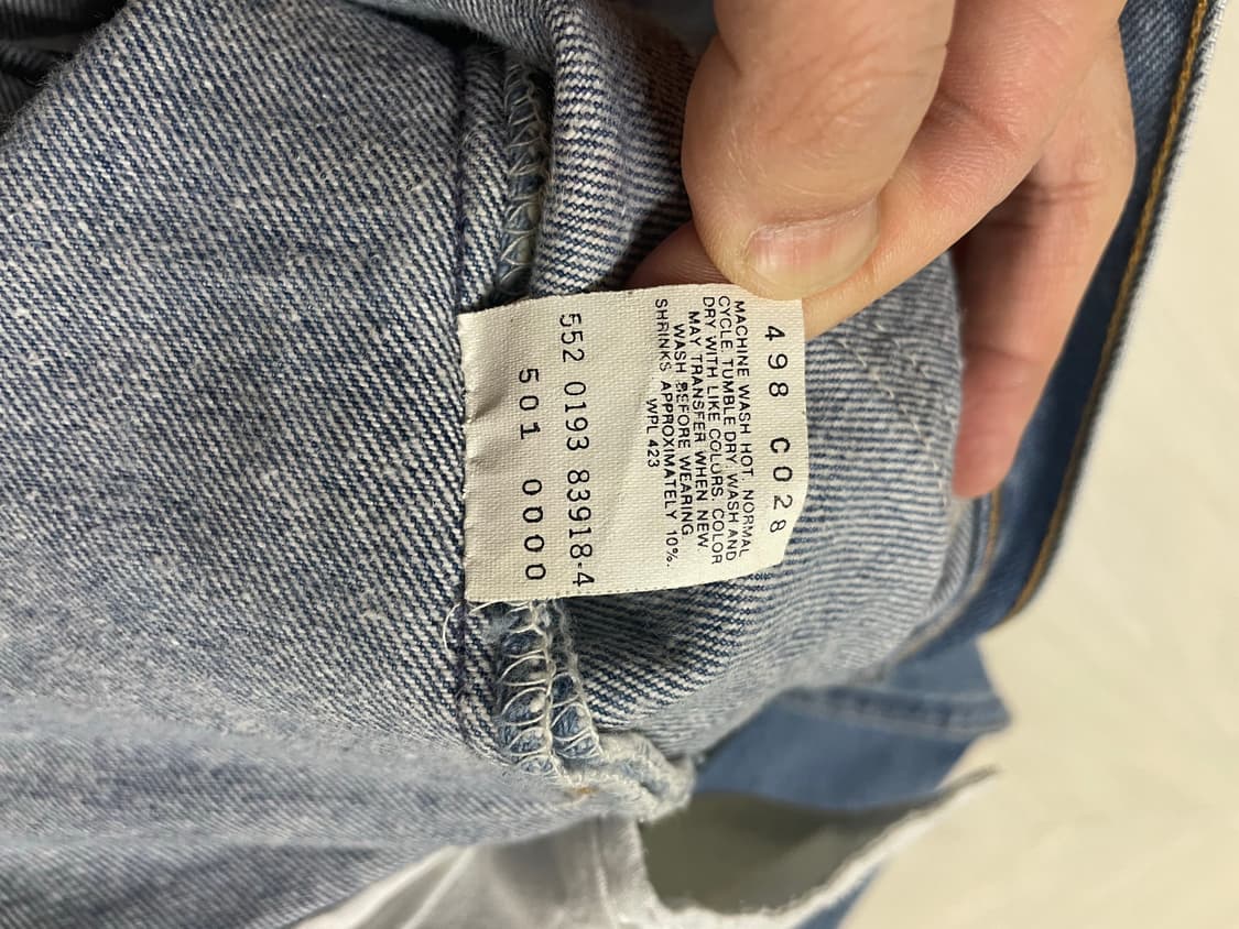90’s made in usa 리바이스501 (표기31,실측30) 상품이미지6