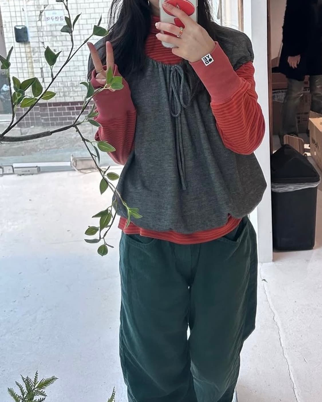 예디 아카이브 니트 셔링 베스트 + 폴라티 세트 상품이미지5