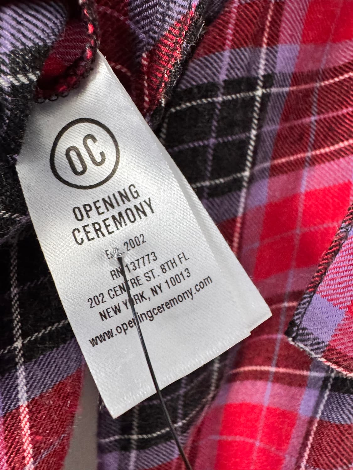 새상품 컨디션 Opening Ceremony 체크 셔츠 원피스6(55사이 상품이미지10