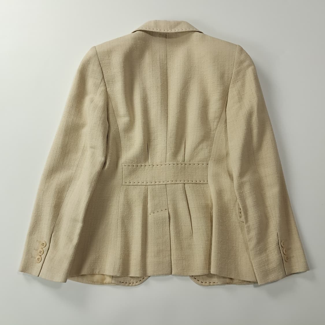 CK389 S 막스마라 90s 이태리판 실크 베이지 스티치 자켓 상품이미지8