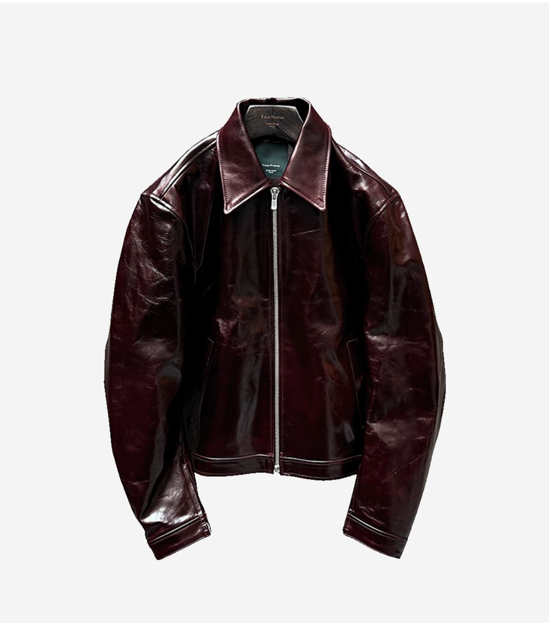 언더마이카 25SS 코도반 이펙트 크롭 이지라이더 자켓 레드 상품이미지1