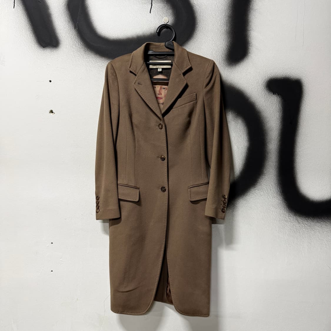 폴 스미스 100% 울 블렌딩 발마칸 맥시 롱 코트 상품이미지1