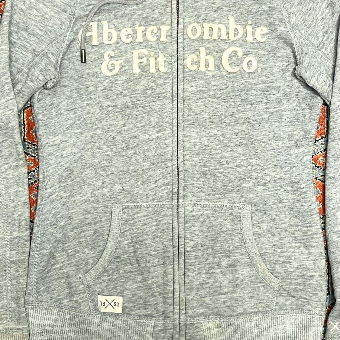 아베크롬비 스펠로고 그레이 기모 후드집업 여성S 상품이미지4