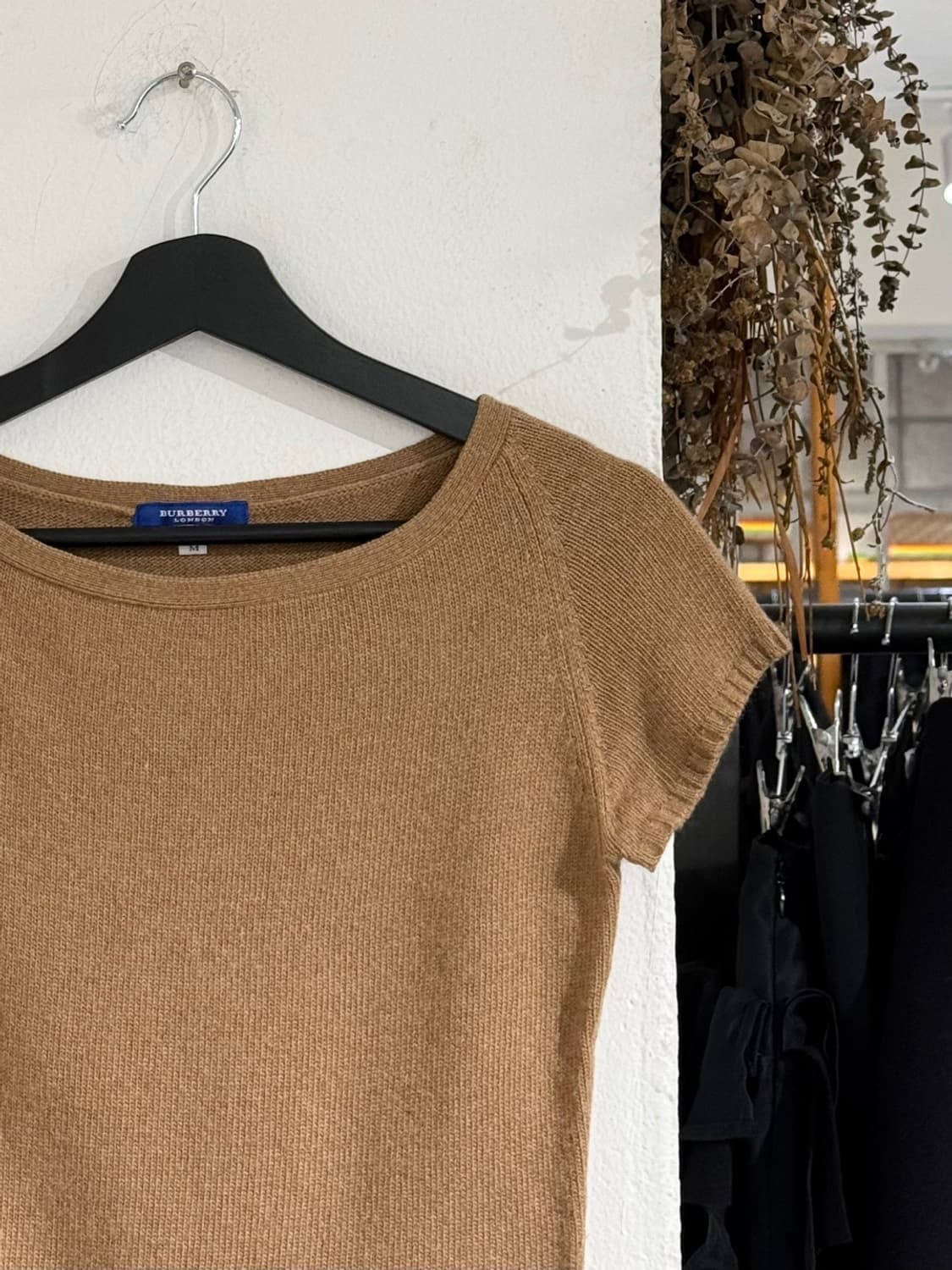 버버리 베이지 울 블렌드 하프 니트 상품이미지3