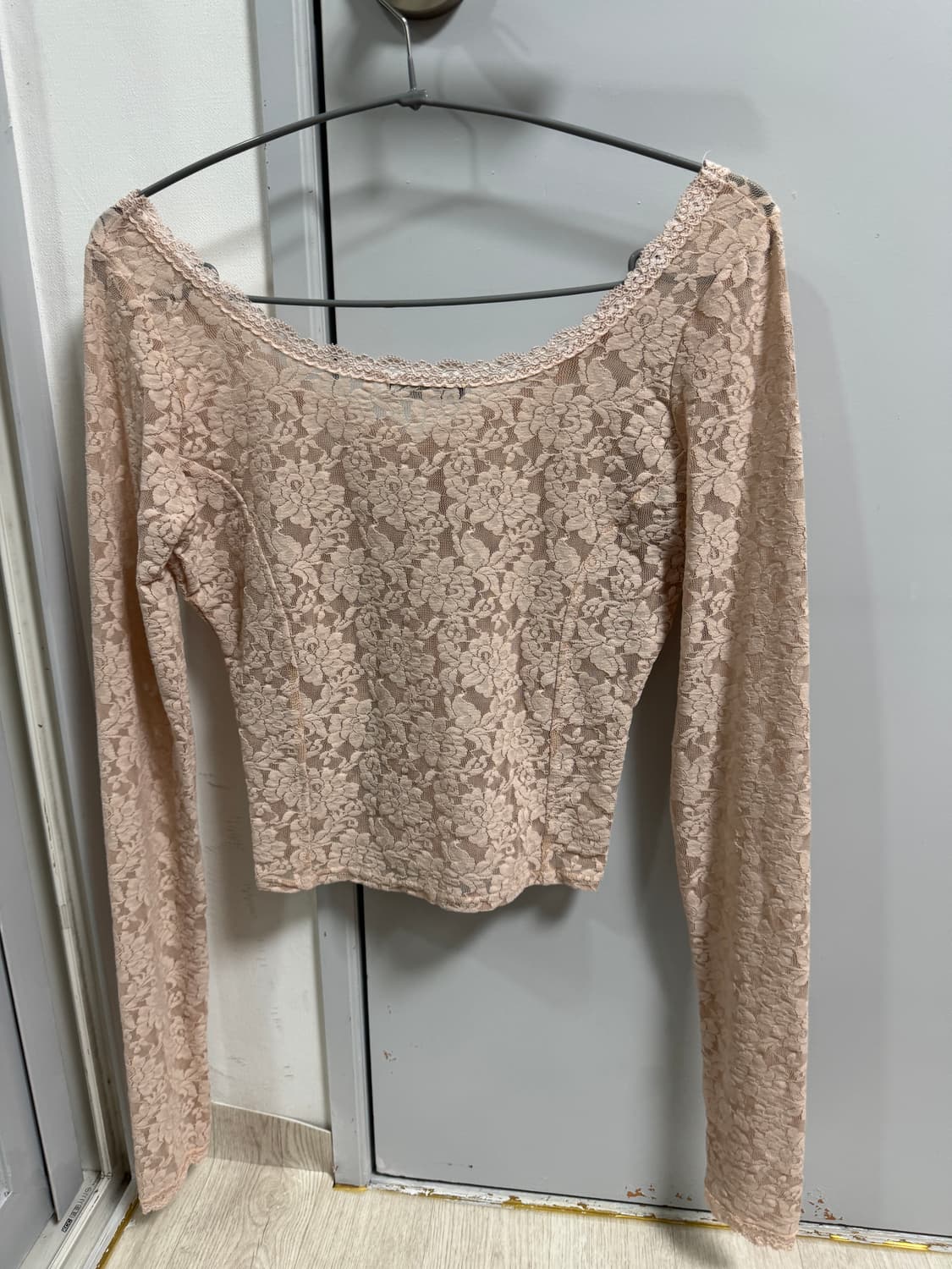 플리즈노팔로우 레이스 탑 핑크 시착품(레어템) 상품이미지2