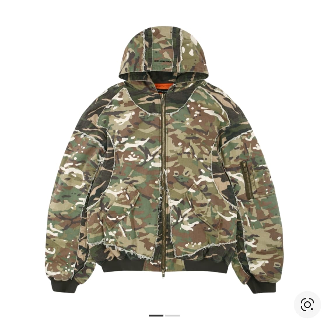 급처 새상품)프로젝트gr 리워크 후드봄버 카모 2사이즈 상품이미지1