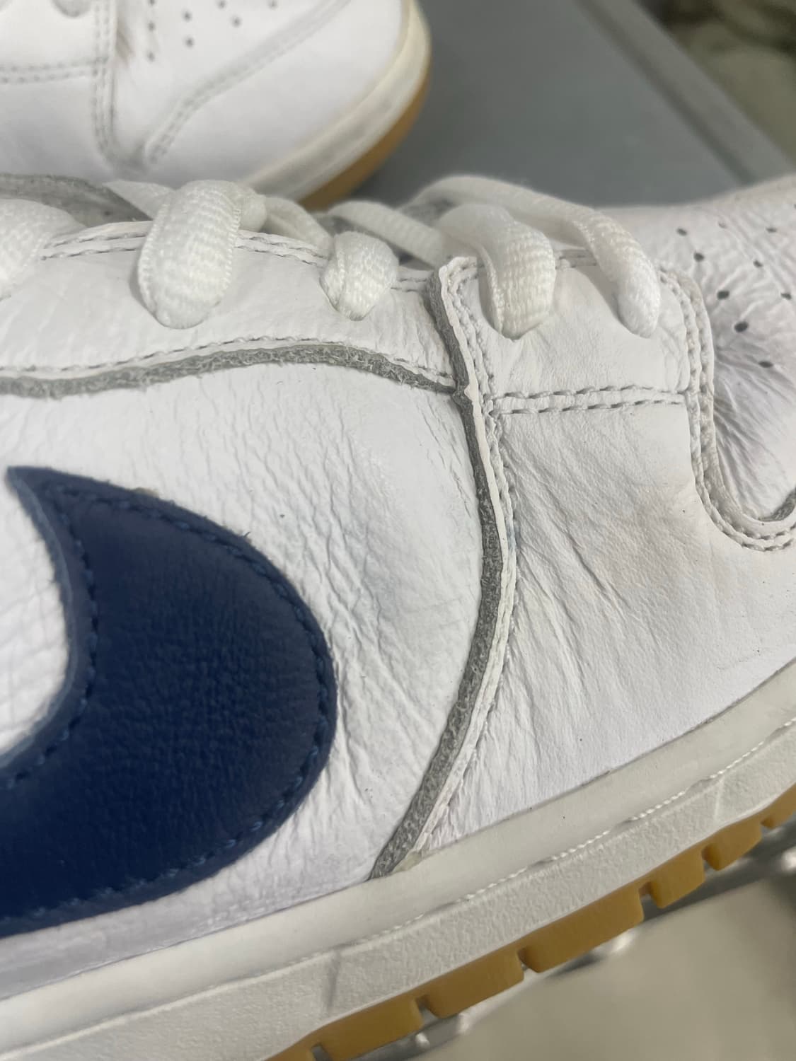 나이키 SB 덩크 로우 프로 ISO 오렌지 라벨 화이트 네이비 290 상품이미지7