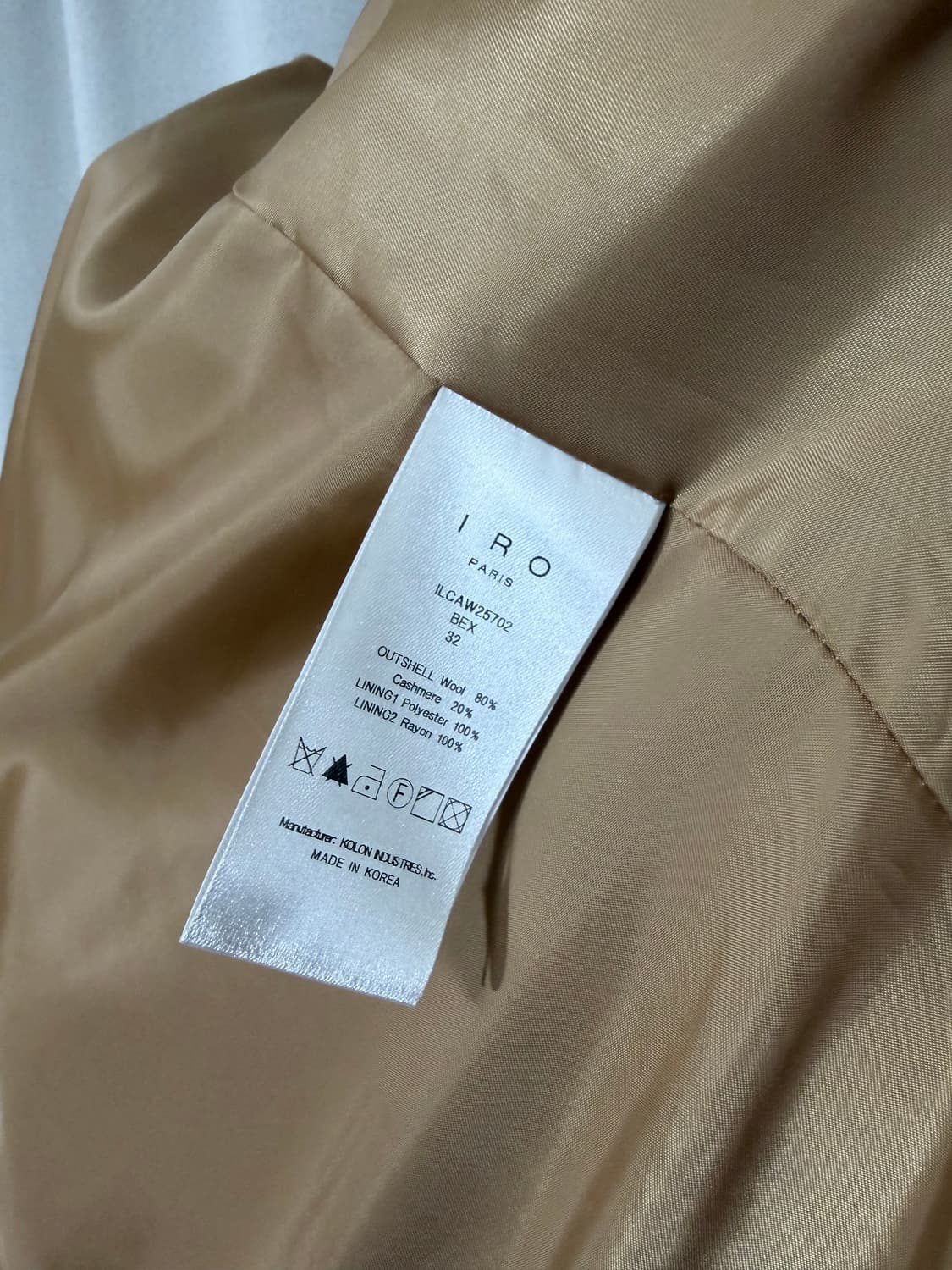 IRO 이로 CLASSICO 핸드메이드 더블 코트 - 미착용 새상품 상품이미지9