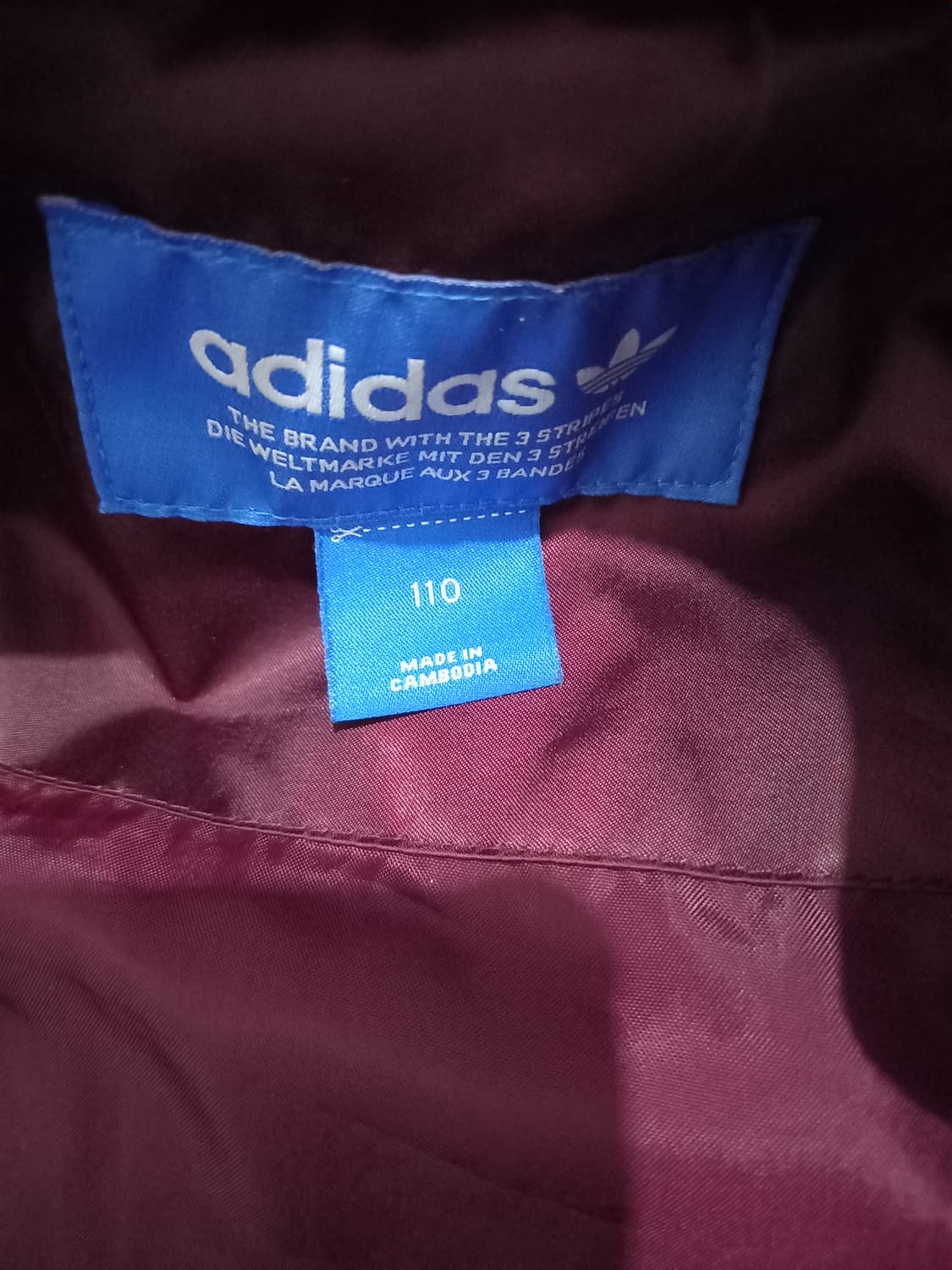 아디다스 대장급 퀄팅 버건디 마룬 트랙탑 저지 져지집업 110/XXL 상품이미지4