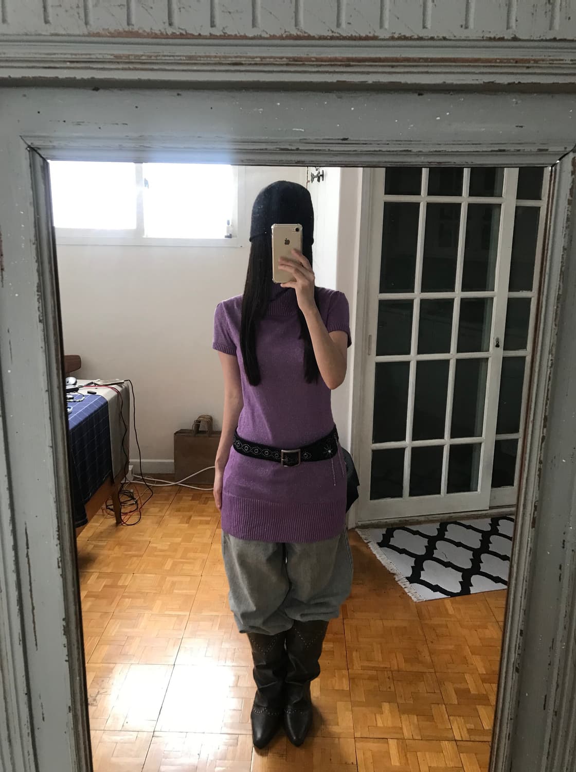 vintage pearl purple knit 상품이미지1