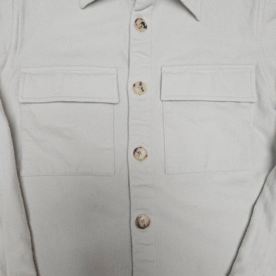 (무료배송) 오라리 슈퍼 소프트 울 플란넬 셔츠 / 아이보리 / 1사이즈 상품이미지3