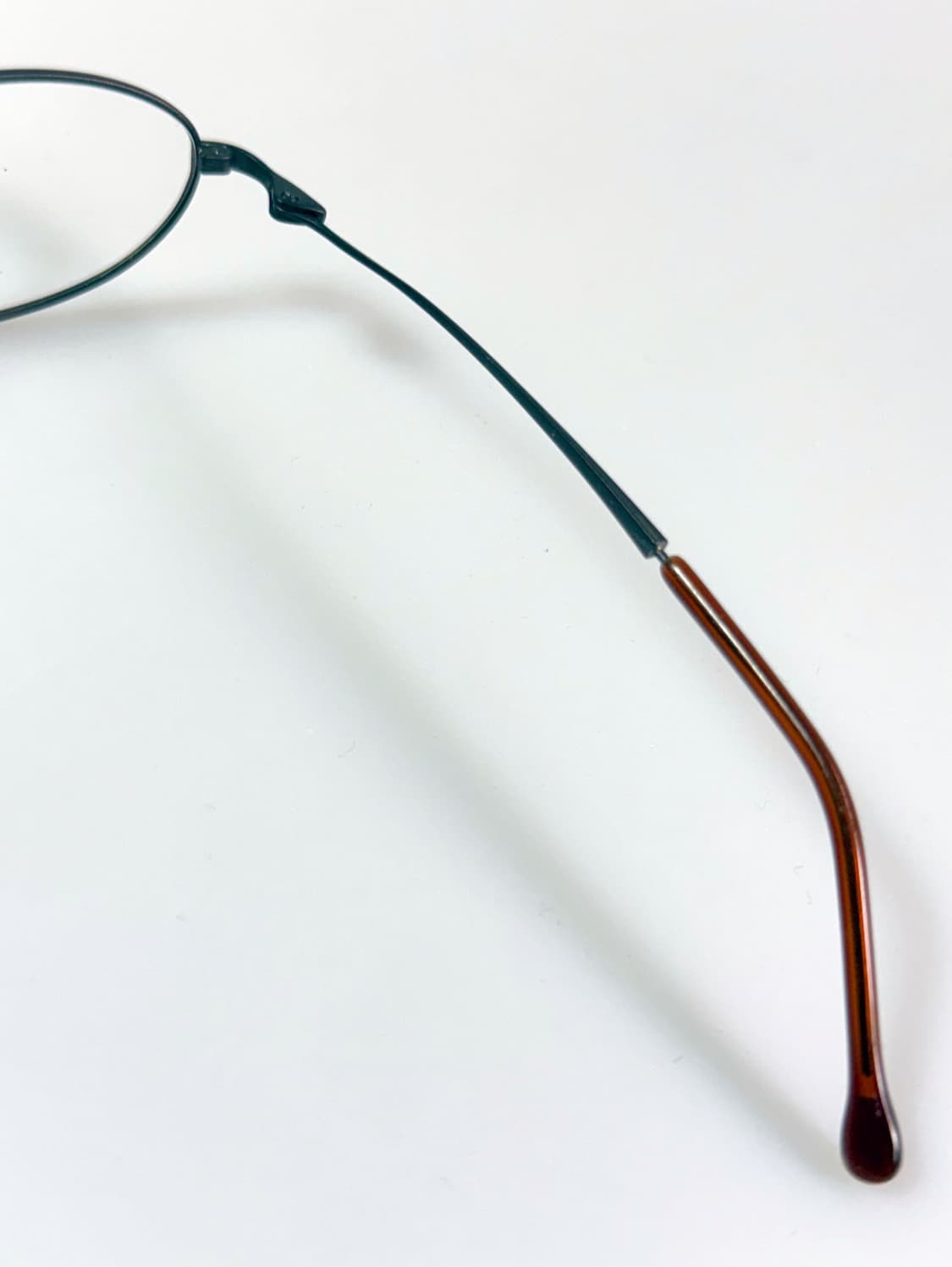 90s 매트 다크 그레이 슬림 오벌 메탈 프레임 빈티지 안경 상품이미지6