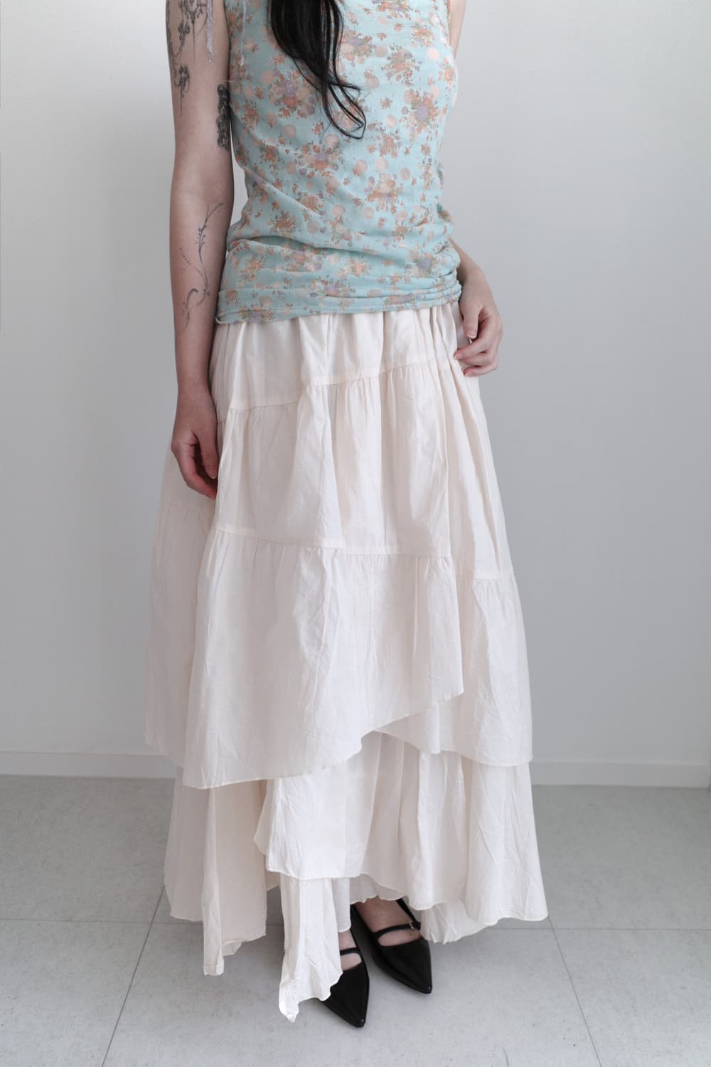 shirring cancan skirt  상품이미지7