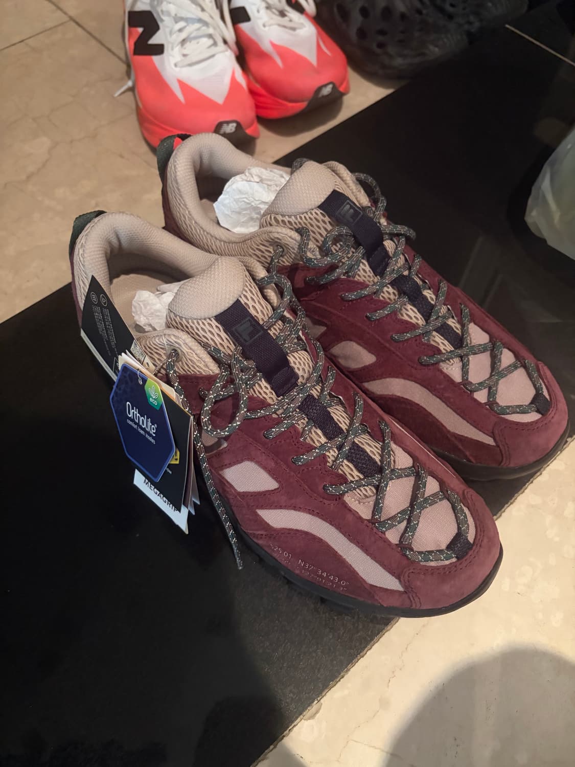 휠라 하레핀 봉태규 콜라보 버건디 280 새상품 상품이미지1