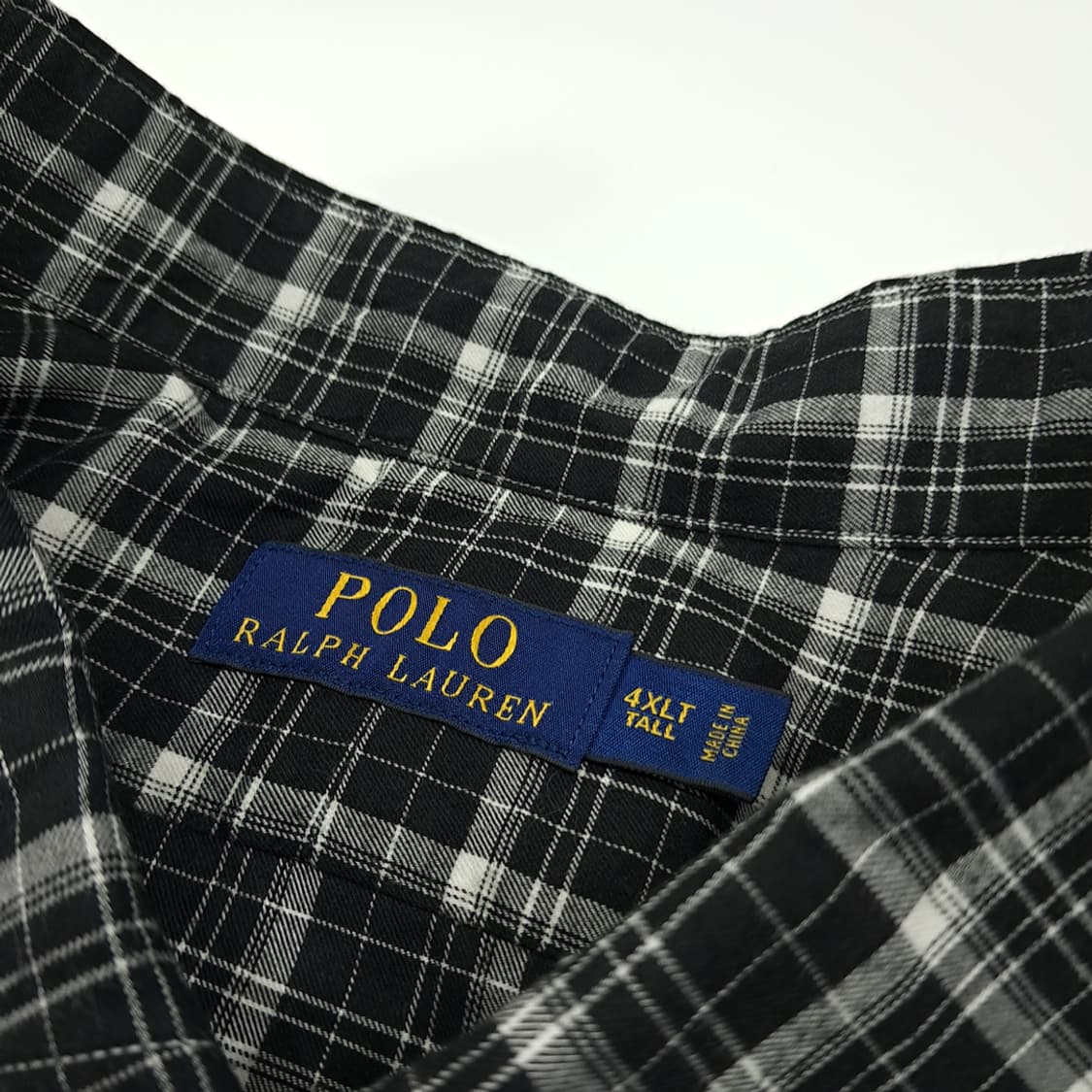 CL607 4XLT 폴로 00s 코튼 모던 타탄체크 블랙포니 블랙그레이 상품이미지3