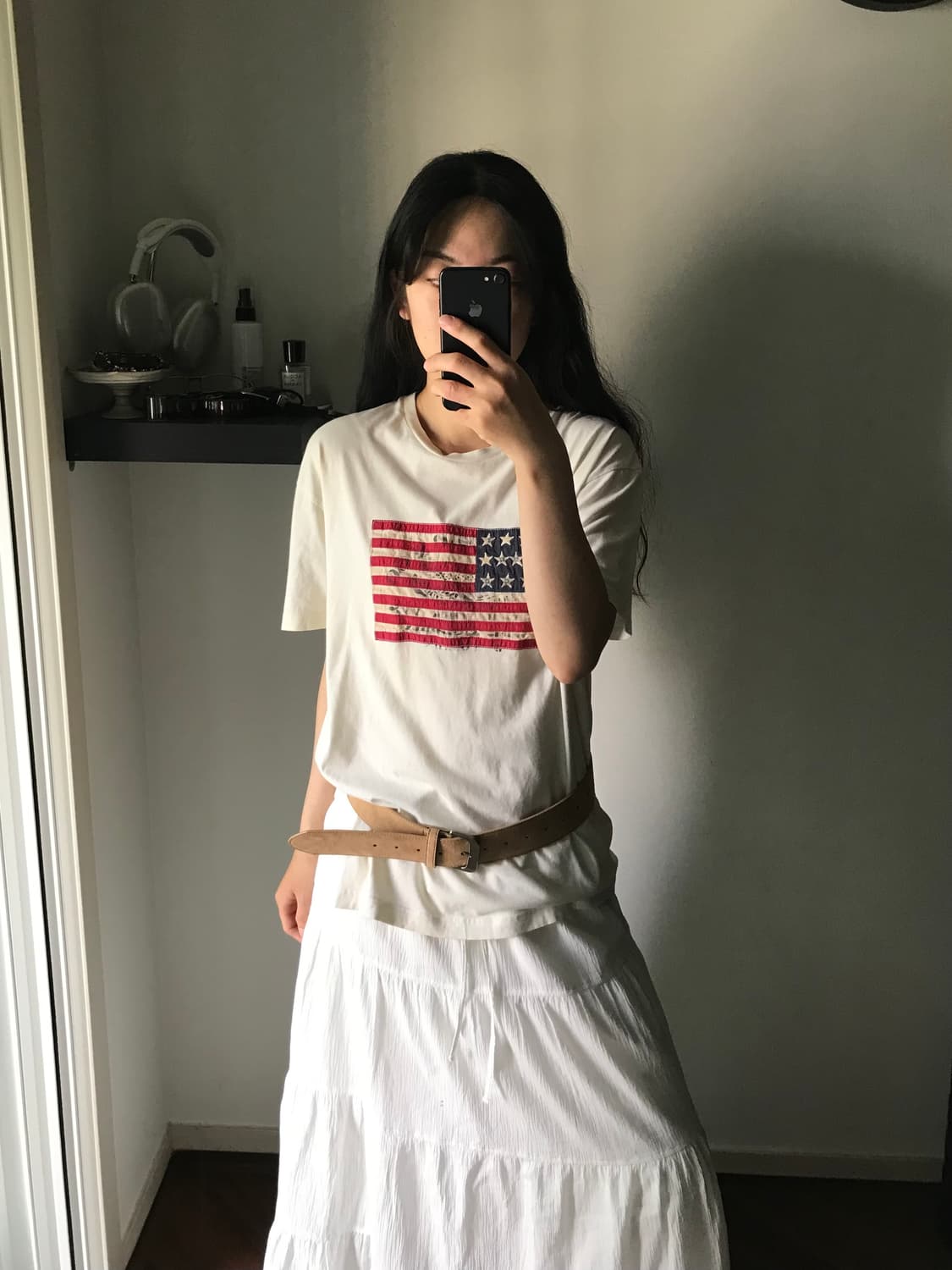 폴로 랄프로렌 성조기 아이보리 반팔티 상품이미지4