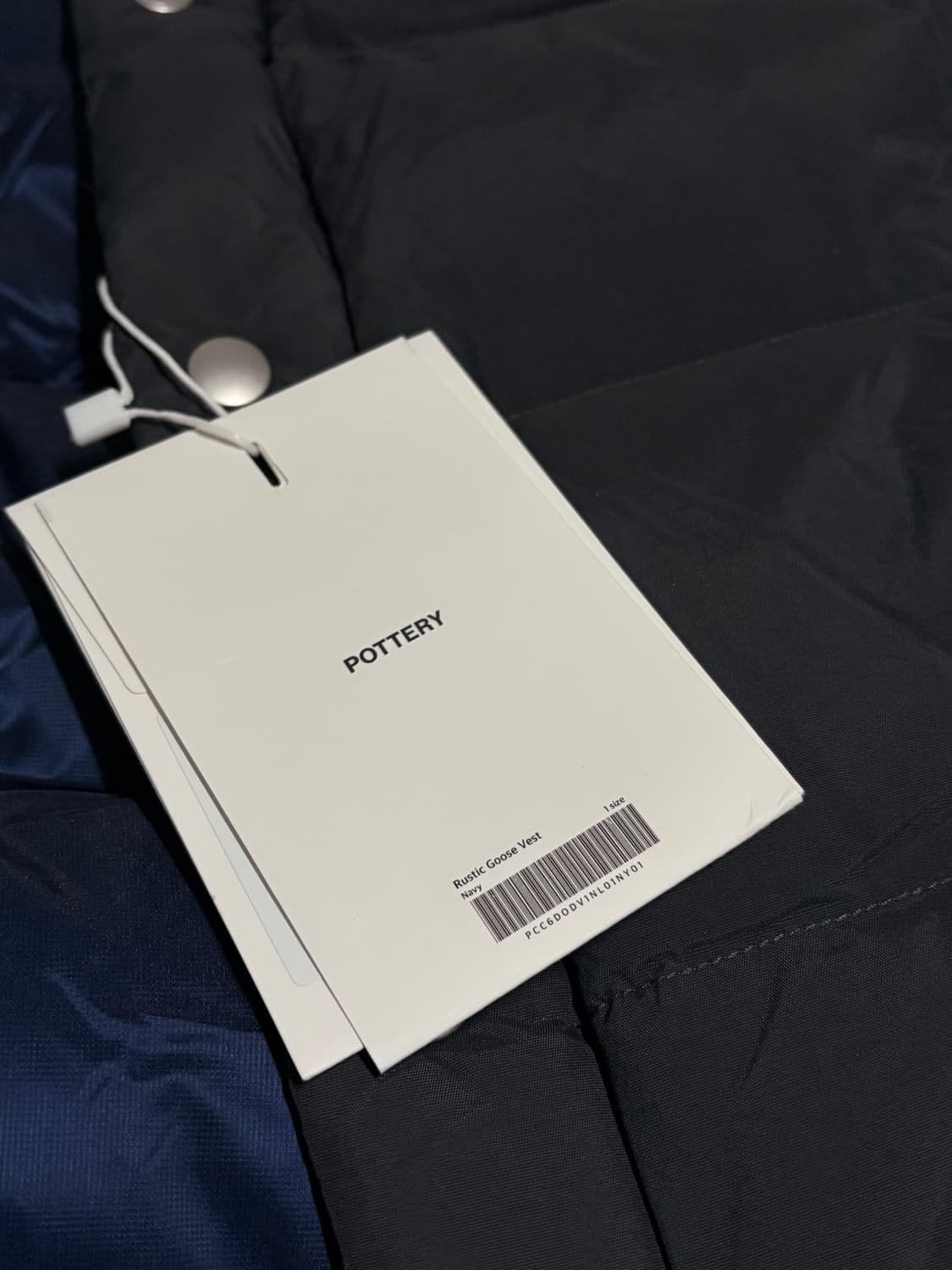 [새상품] 포터리 러스틱 구스 베스트 / 네이비 / 1 상품이미지2