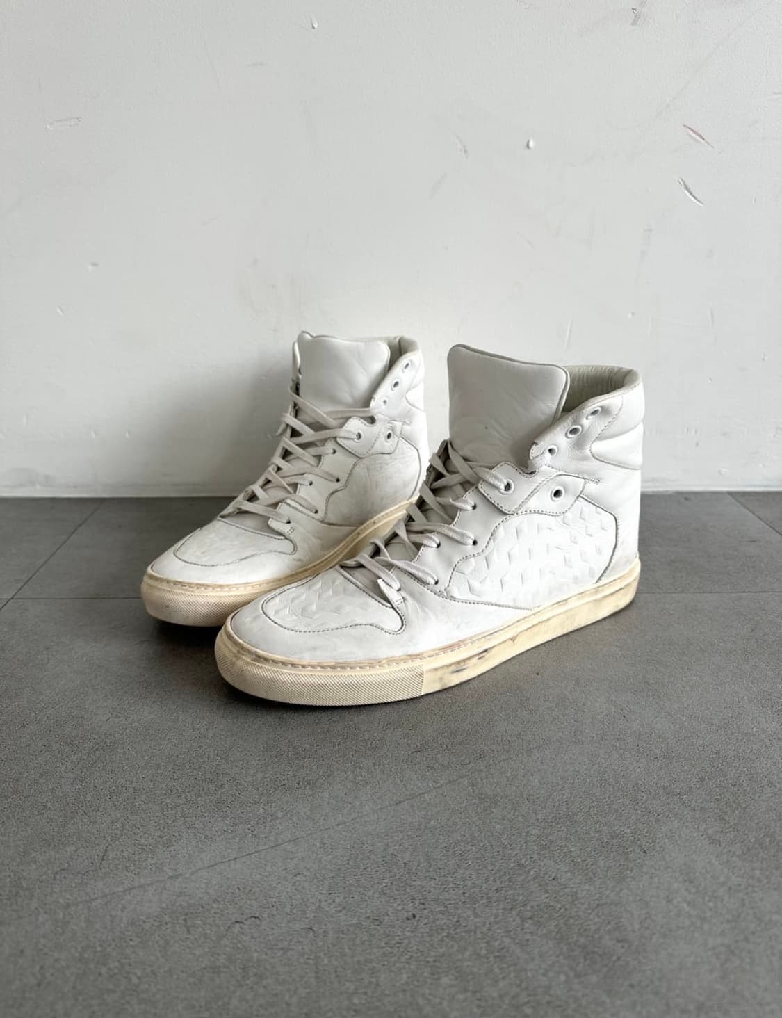 발렌시아가 모노크롬 화이트 레더 하이탑 280 상품이미지1