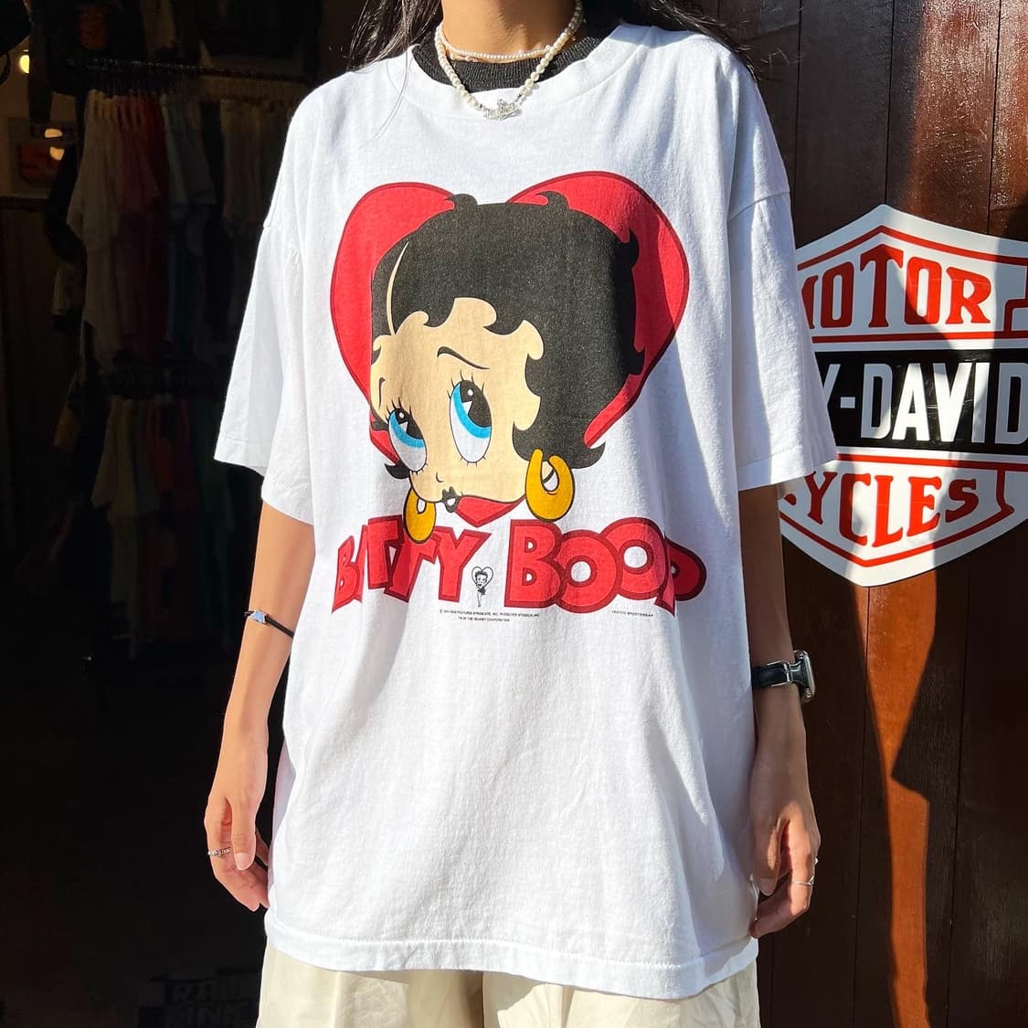 Betty boop print T-shirt 상품이미지1