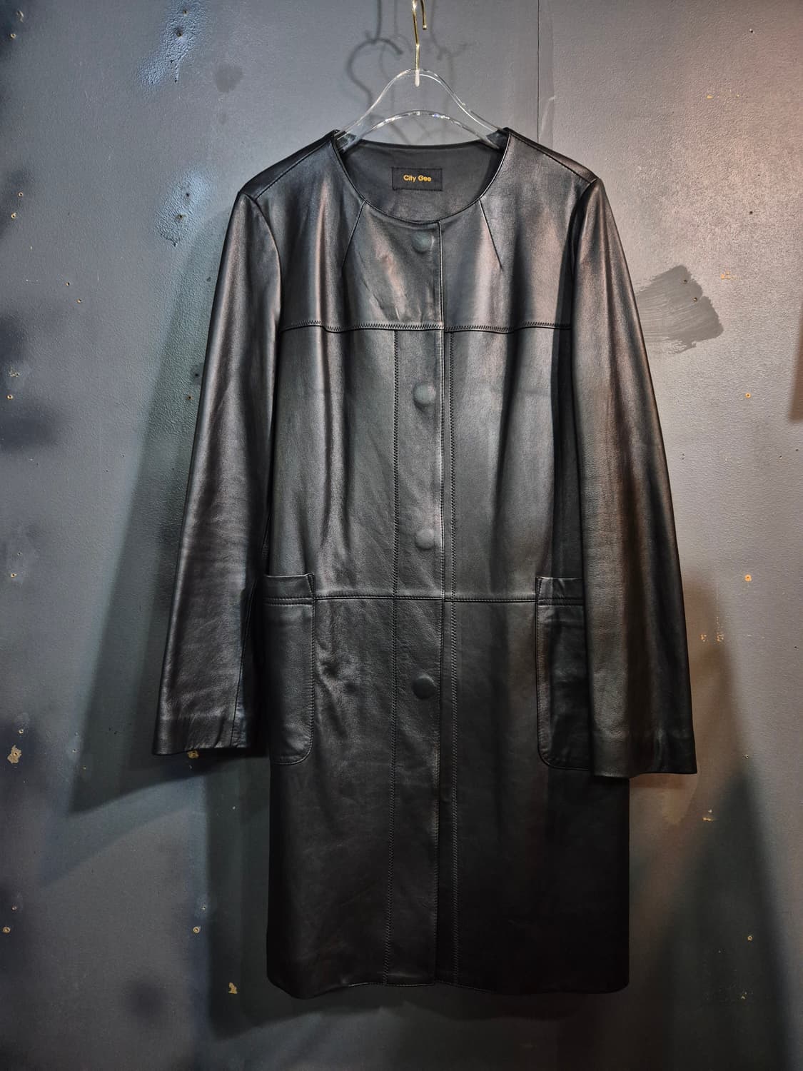 City Gee 여성 양가죽 코트 블랙 66 새거수준 상품이미지1