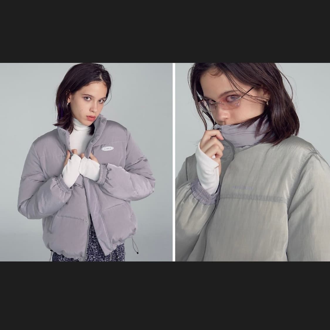 스컬프터 리버시블 숏패딩 mauve/silver size S 상품이미지4