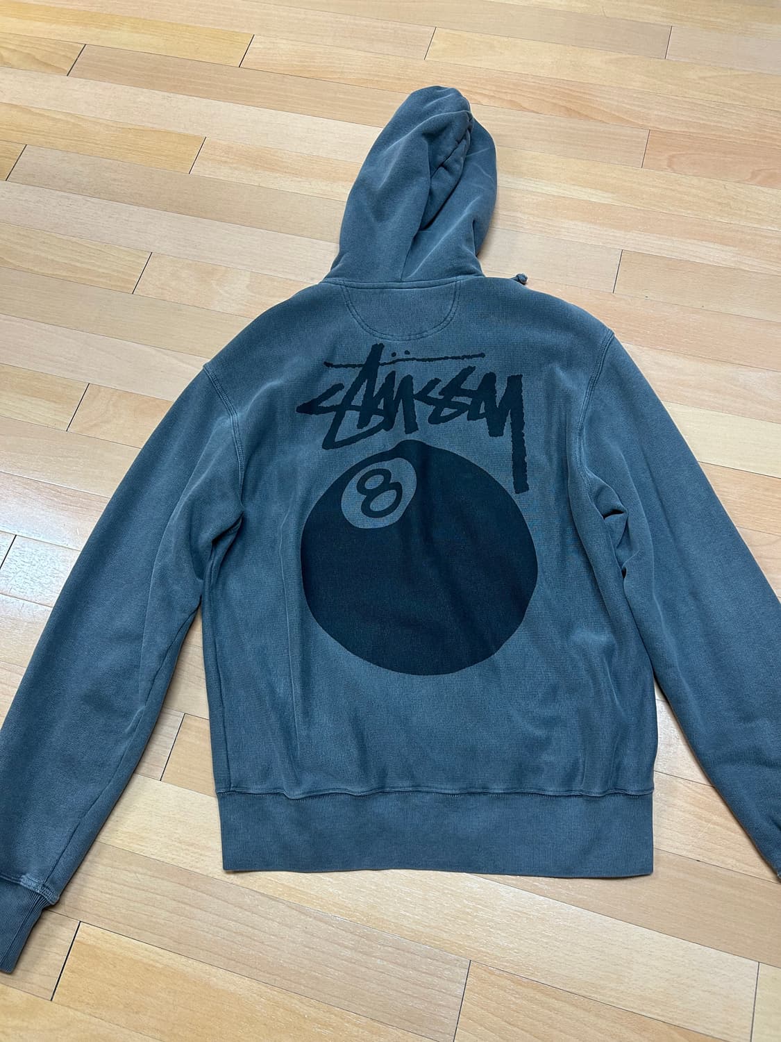 스투시 8ball 피그먼트 다이드 후드집업 라지 상품이미지4