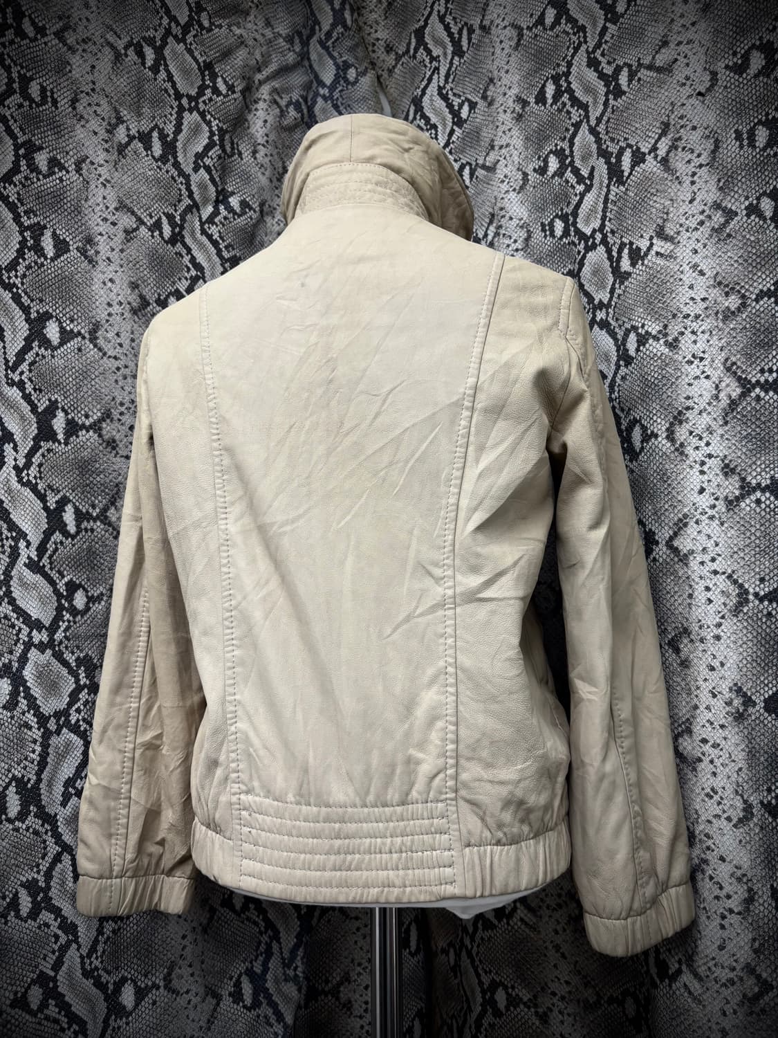 [Y2K]High-Neck Sand Bomber-Fit SheepSkin 상품이미지10