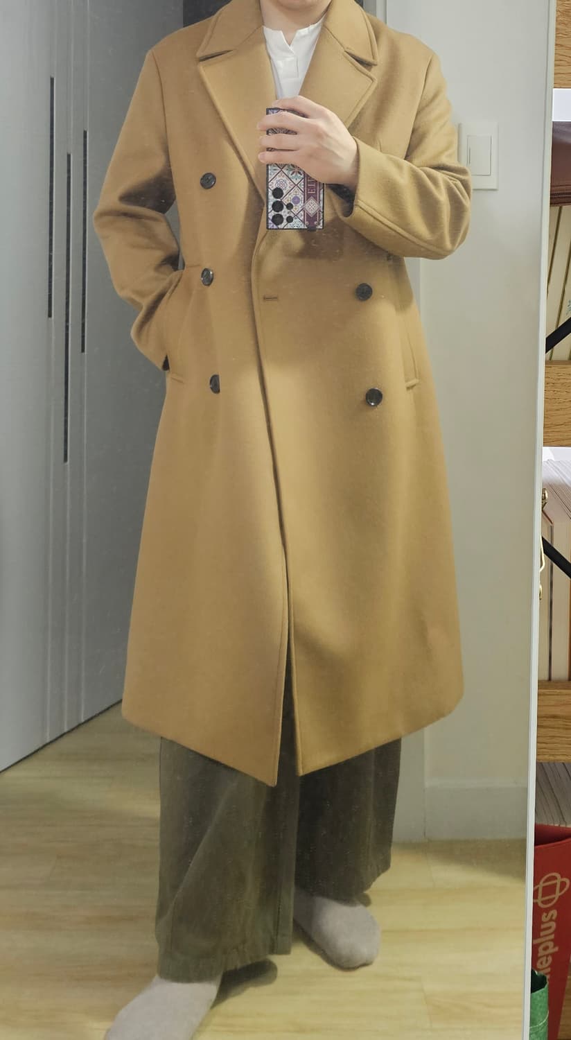 킨록 카멜 더블 코트 상품이미지5