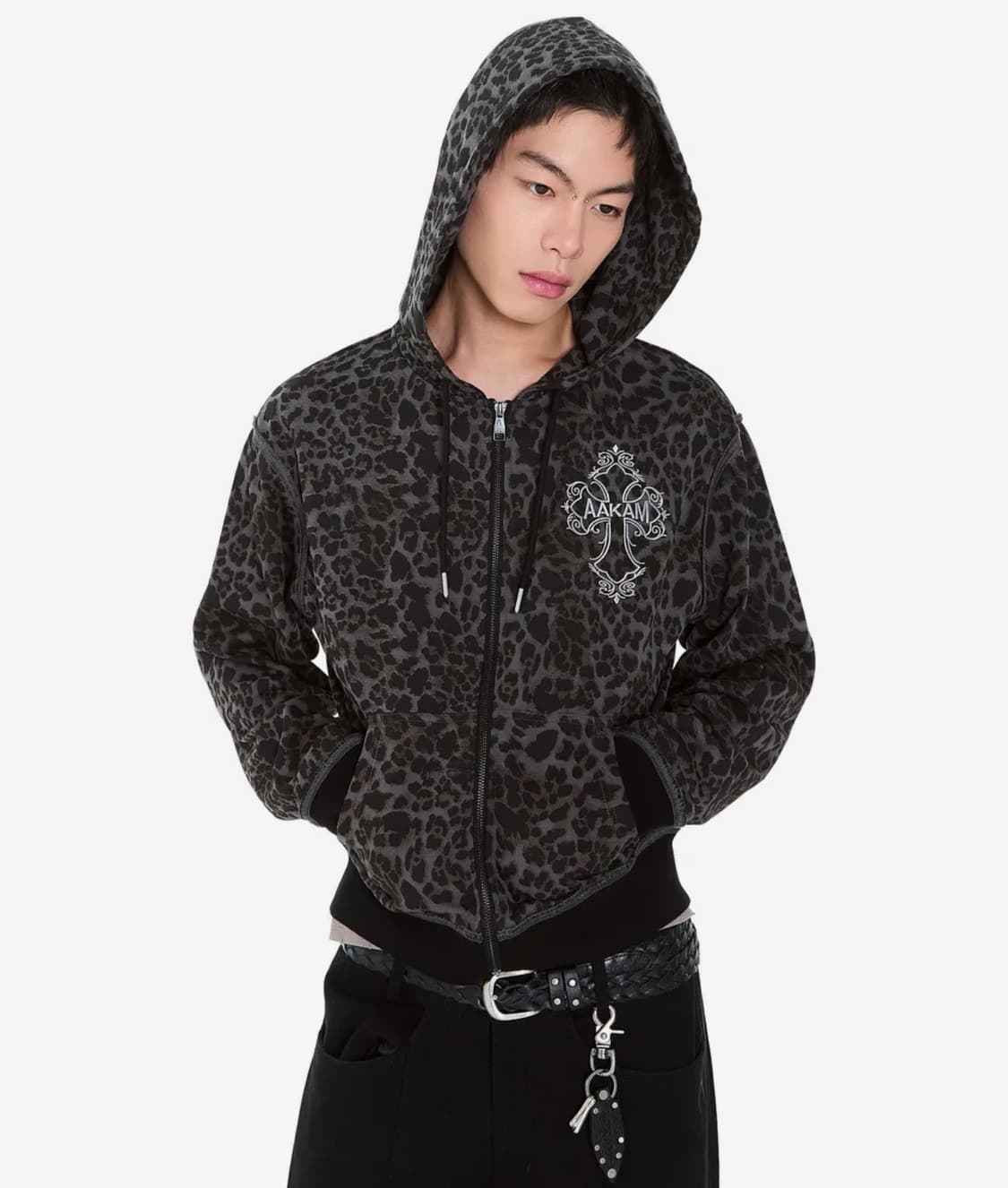 아캄X다영 레오파드 후드집업 2사이즈 상품이미지2
