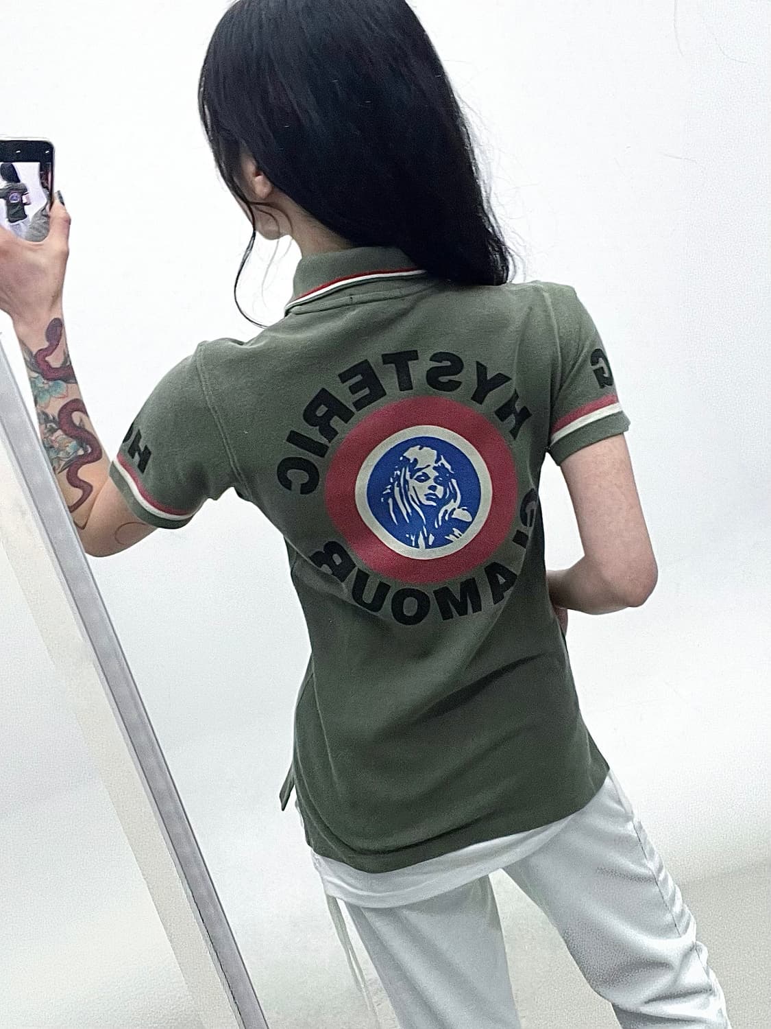 Hysteric Glamour 빅로고 카라 반팔티 상품이미지2