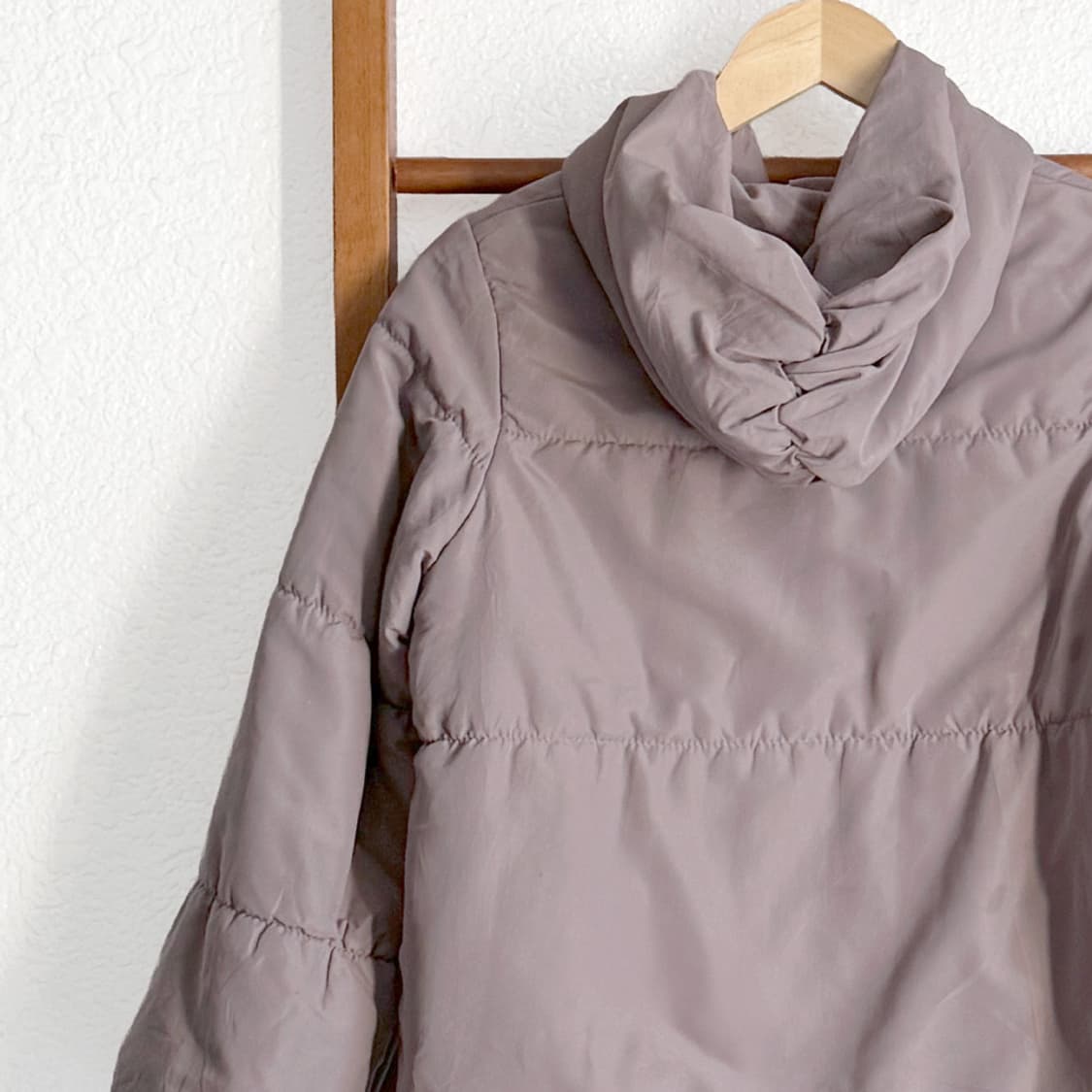 플라워 라이닝 리본 포켓 패딩 자켓 상품이미지9