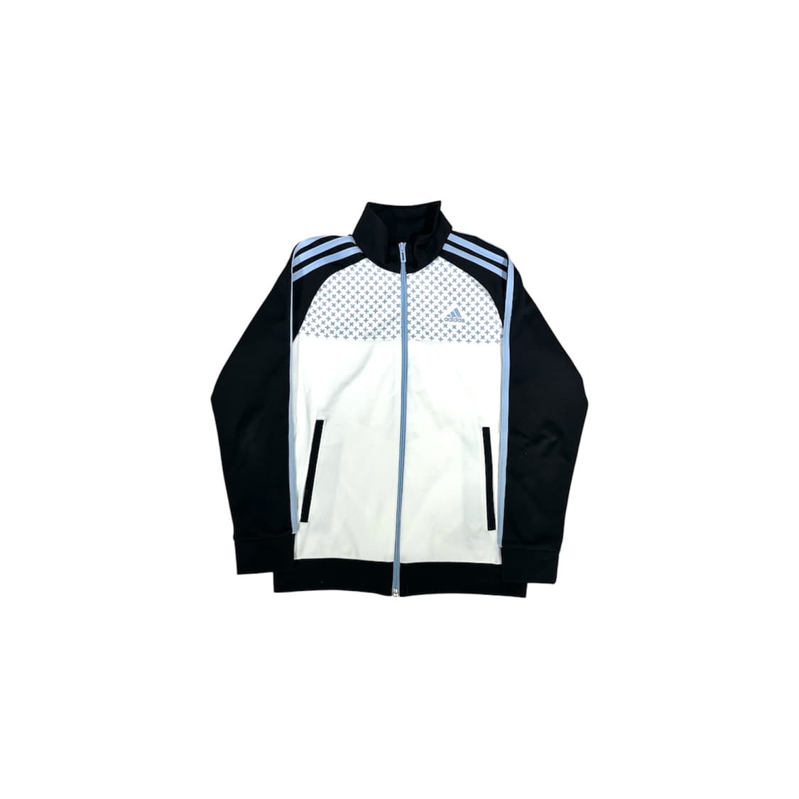 아디다스 화이트 도트 포인트 스카이 블루 삼선 트랙탑 져지 상품이미지5