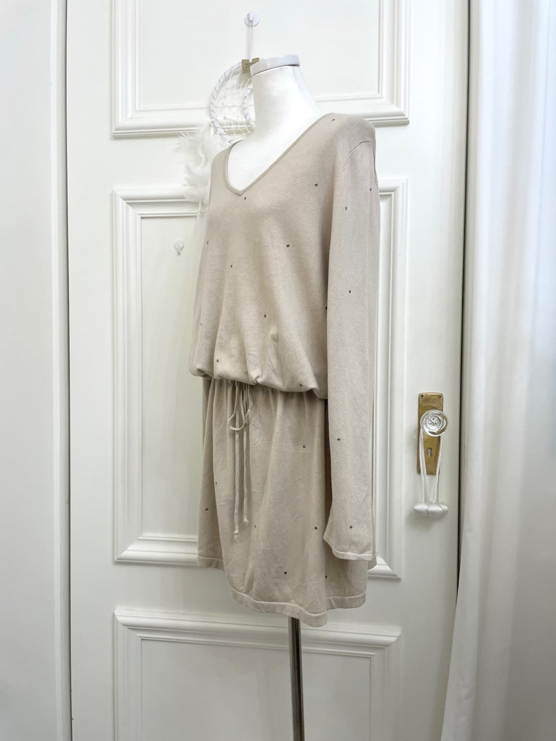 beige star point waist shirring knit opc 상품이미지2