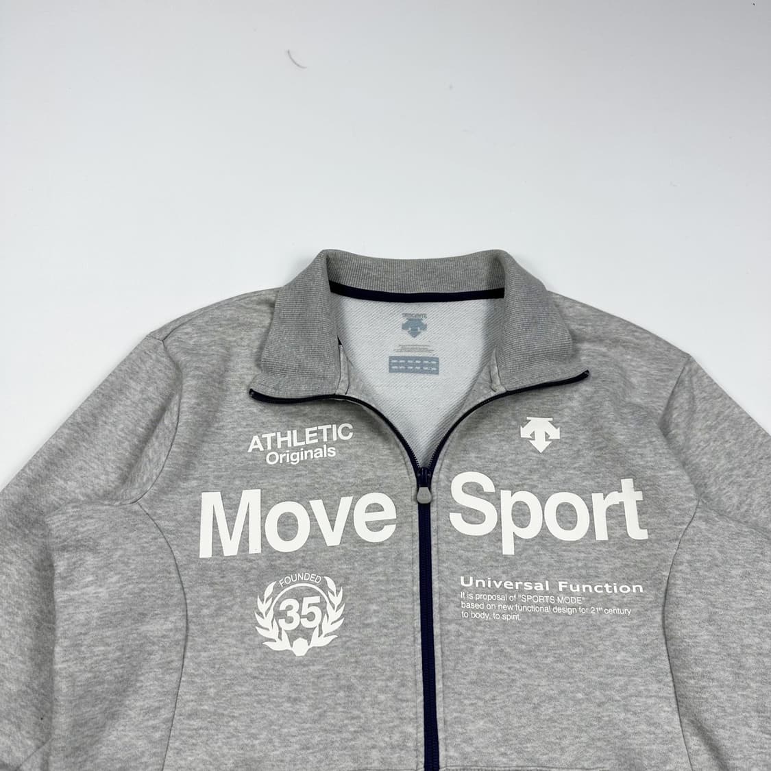 데상트 어센틱 그레이 코튼 트랙탑 져지 (실측 M) 상품이미지1