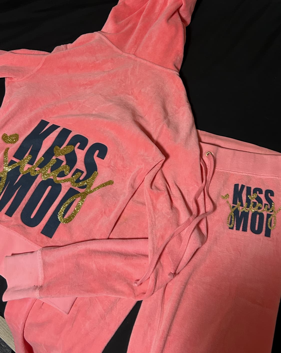 쥬시꾸뛰르 셋업 xs 핑크 hawaii 키스모아이 made in usa 상품이미지1