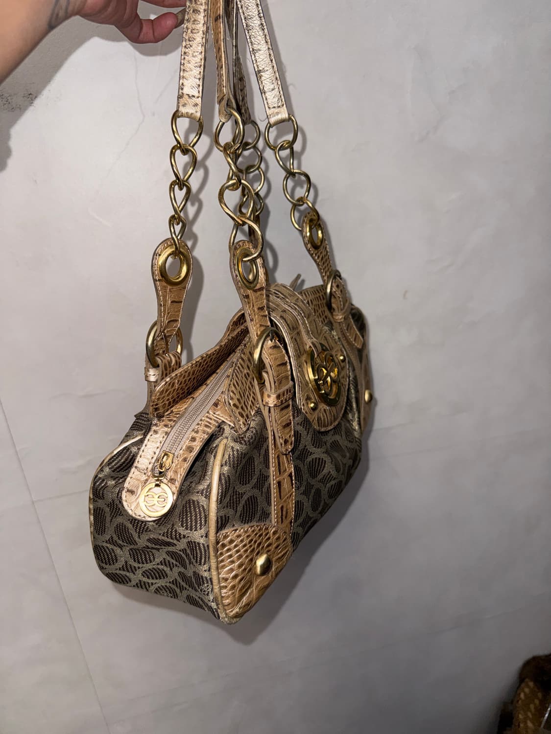 Esquire gold python chain shoulder bag 상품이미지3