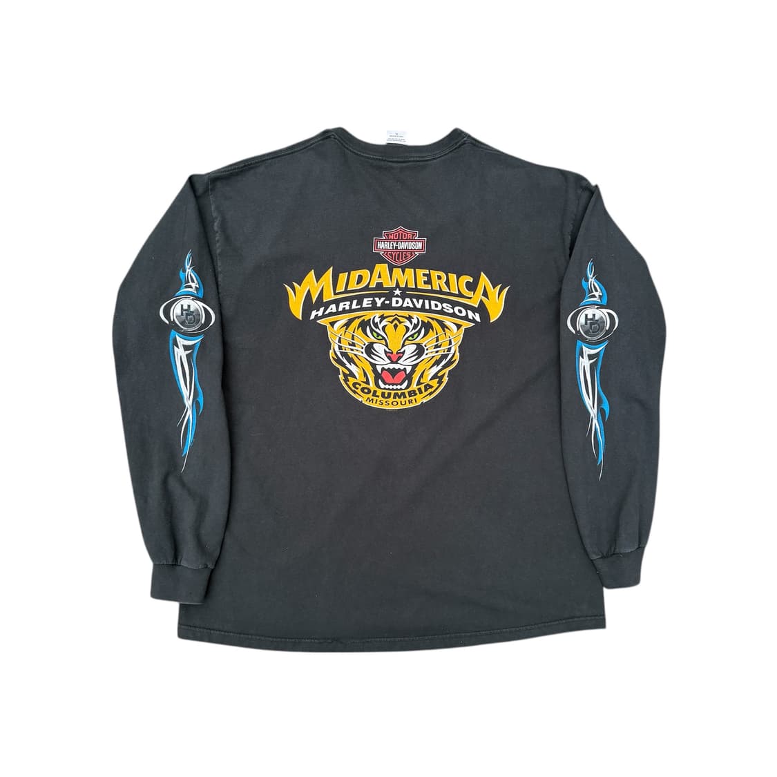 빈티지 00s 할리데이비슨 블루 플레임 롱슬리브 상품이미지2