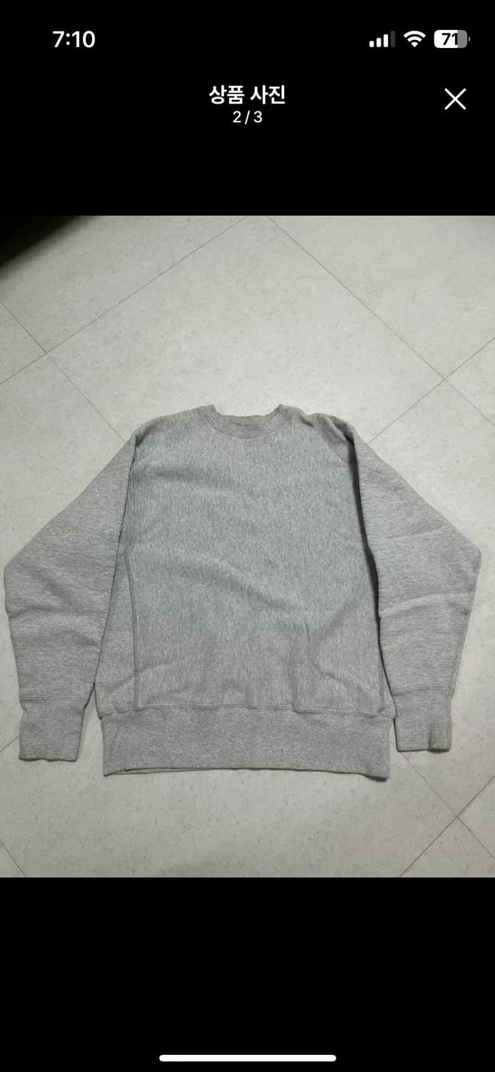 [L] 캠버 / 크로스니트 스웻셔츠(맨투맨) / 그레이 상품이미지2