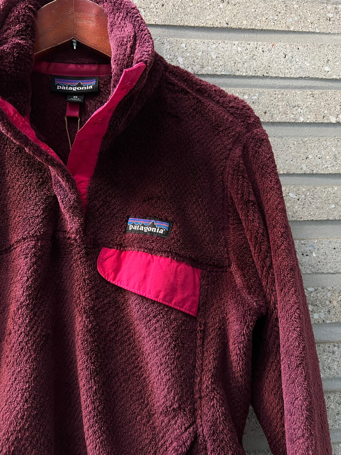 [XS]파타고니아 우먼스 신칠라 버건디 알파카 플리스 상품이미지3