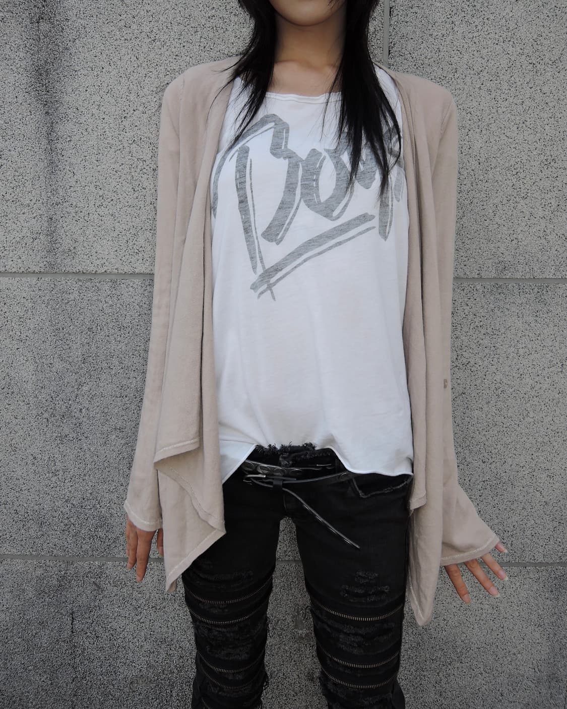 Drape Roll-Up Sleeve Cardigan 상품이미지3