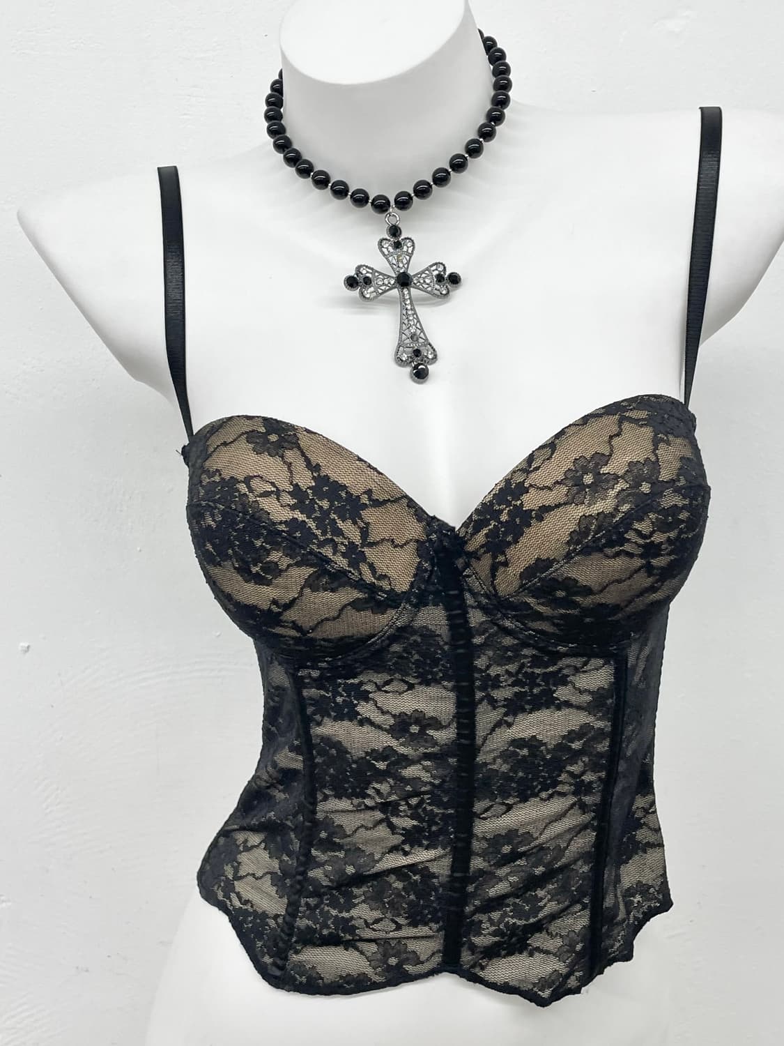 블랙 레이스 코르셋 상품이미지2