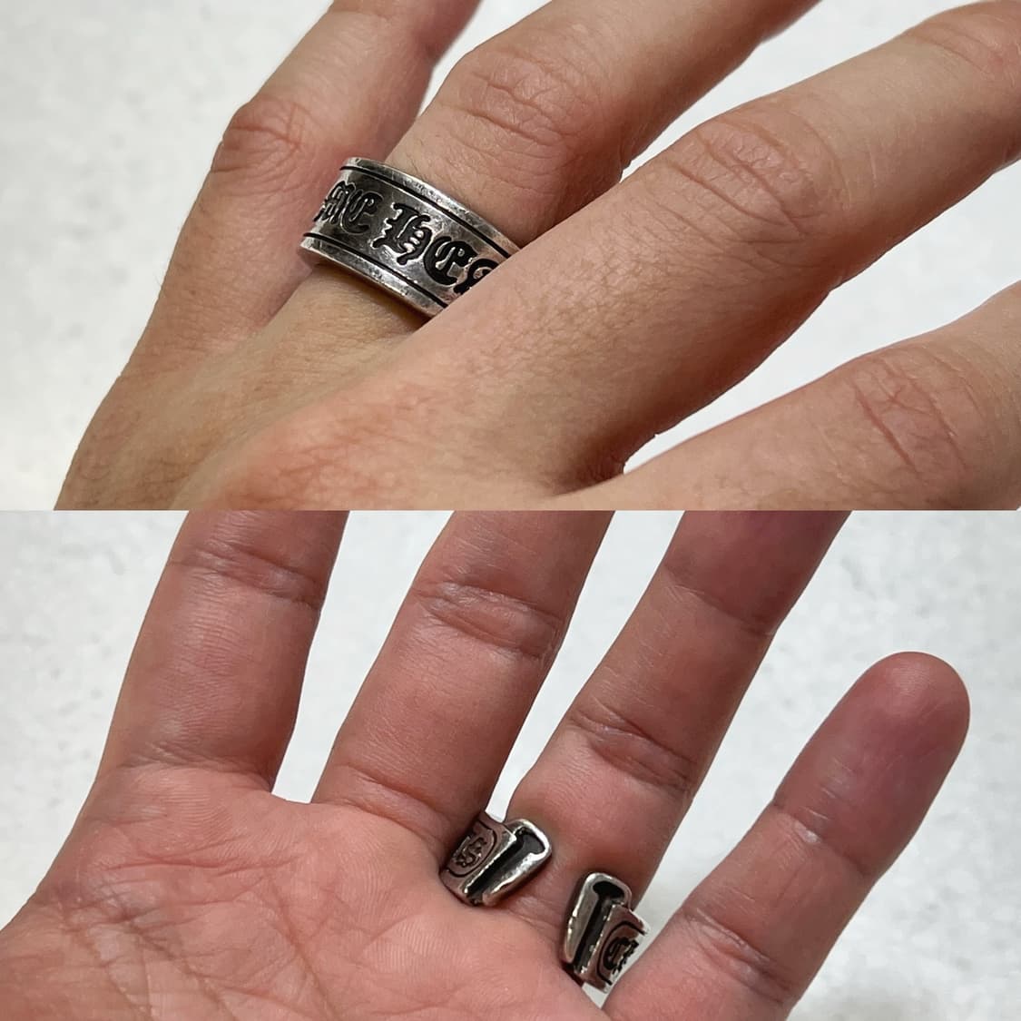 크롬하츠 스크롤라벨링 라지 (말발굽링) 상품이미지10