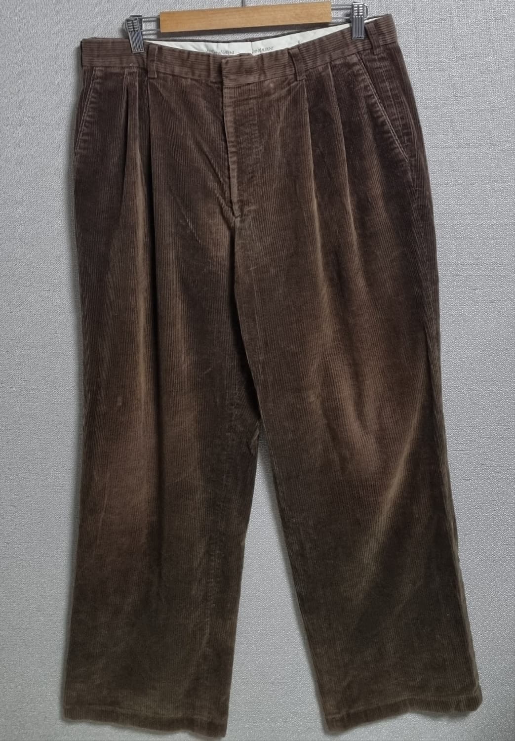 XL (34) 입생로랑 빈티지 브라운 코듀로이 팬츠 상품이미지1