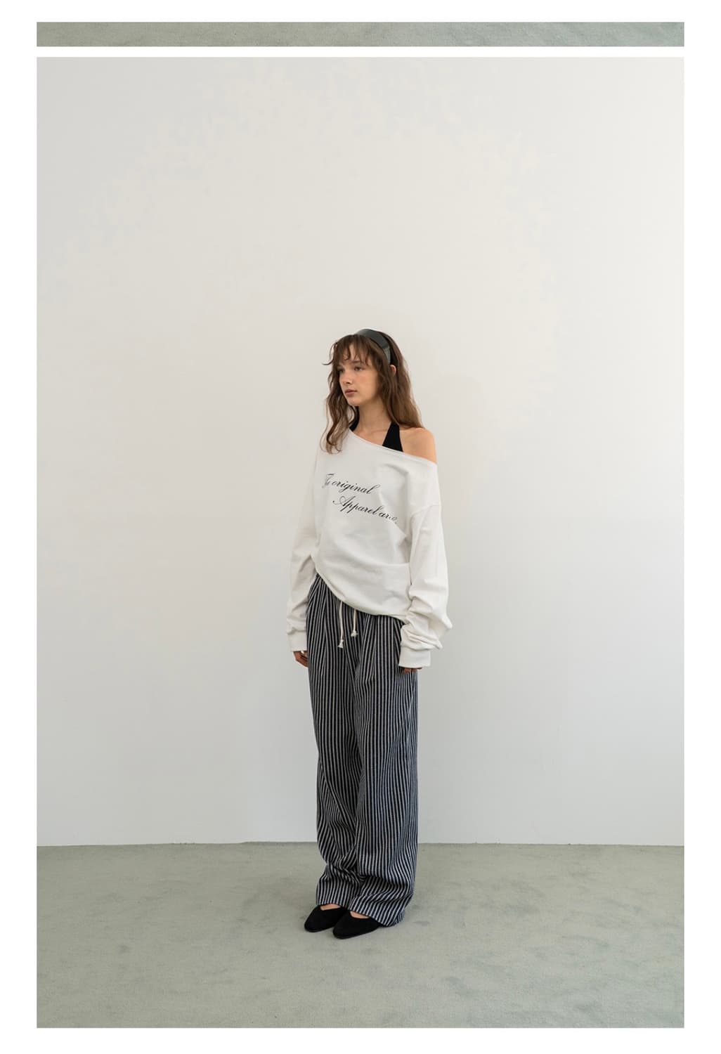 어패럴아카이브 스트라이프 팬츠 상품이미지3