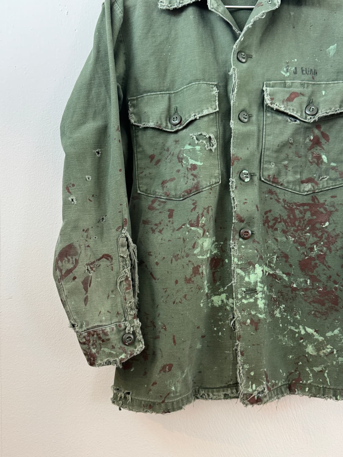 70's Us army OG-107 button up shirt 상품이미지4