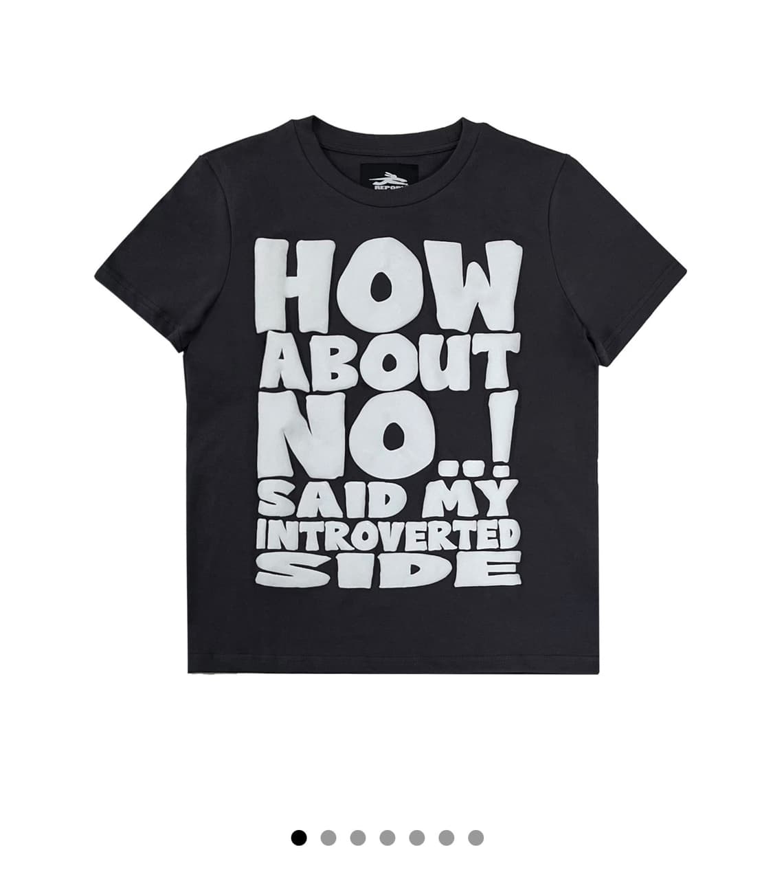 제노리포트 how about no tee 챠콜 상품이미지1