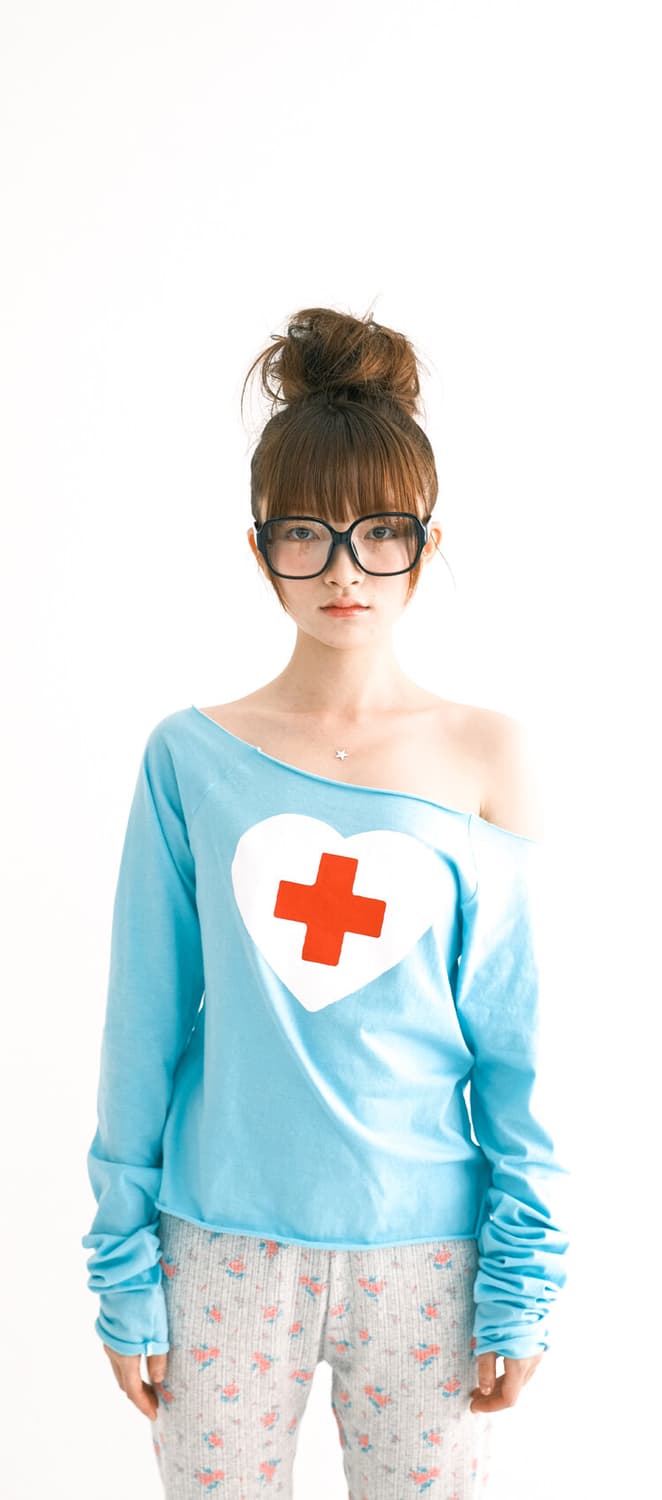 샵페어리 Cherish heart cut off t-shirt(mint) 상품이미지1