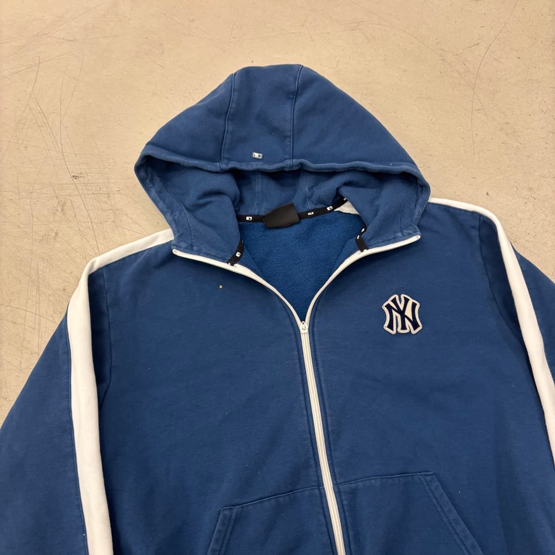 MLB 양키스 블루 스몰로고 후드집업 상품이미지2