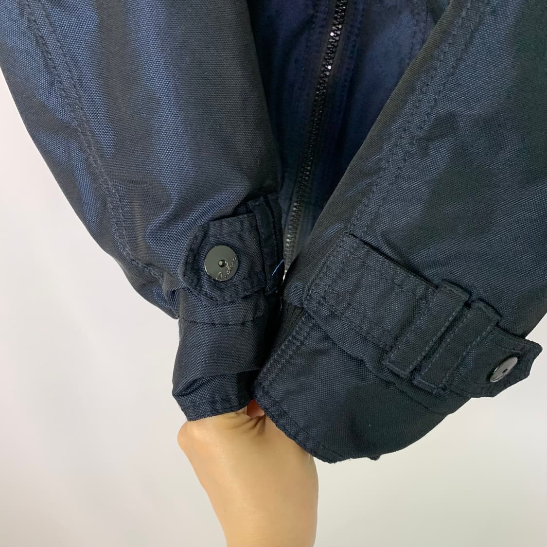 버커루 Buckaroo 빈티지 하이넥 카고 봄버 자켓 블루블랙 100 L 상품이미지7